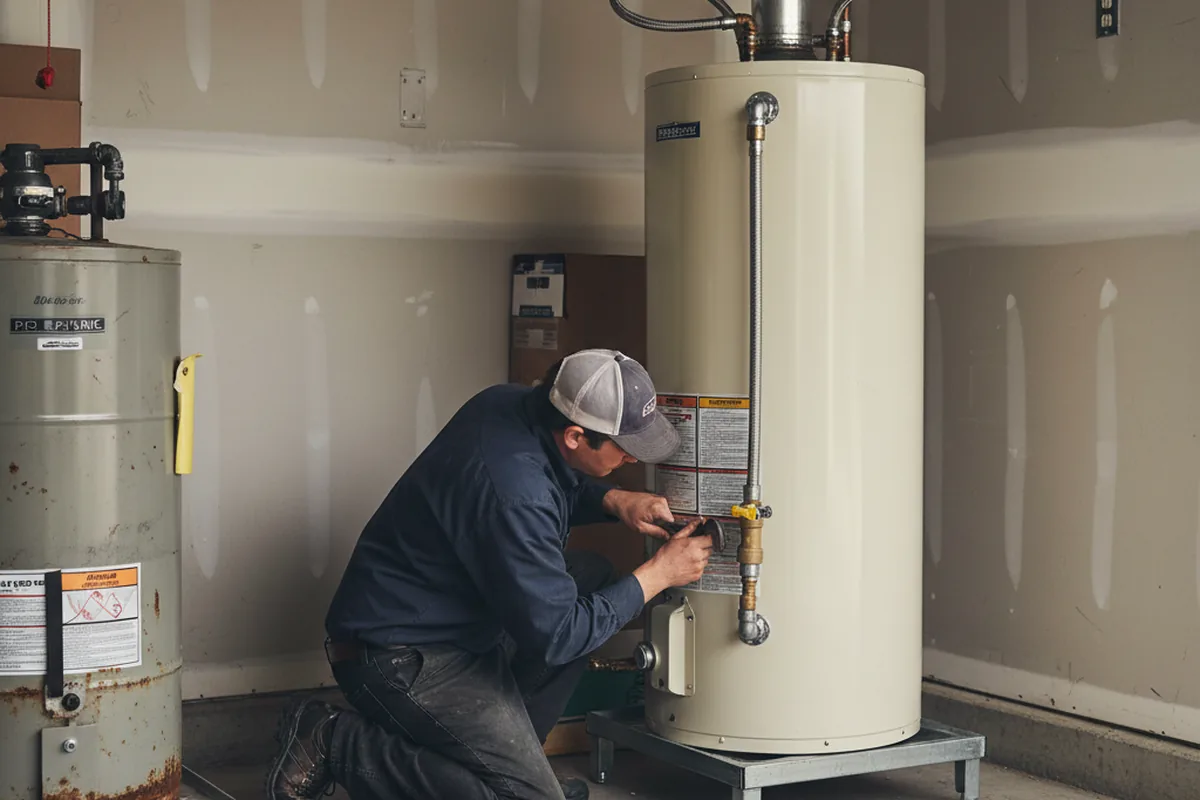 Water heater and shutoff valve replacement in Hustonville